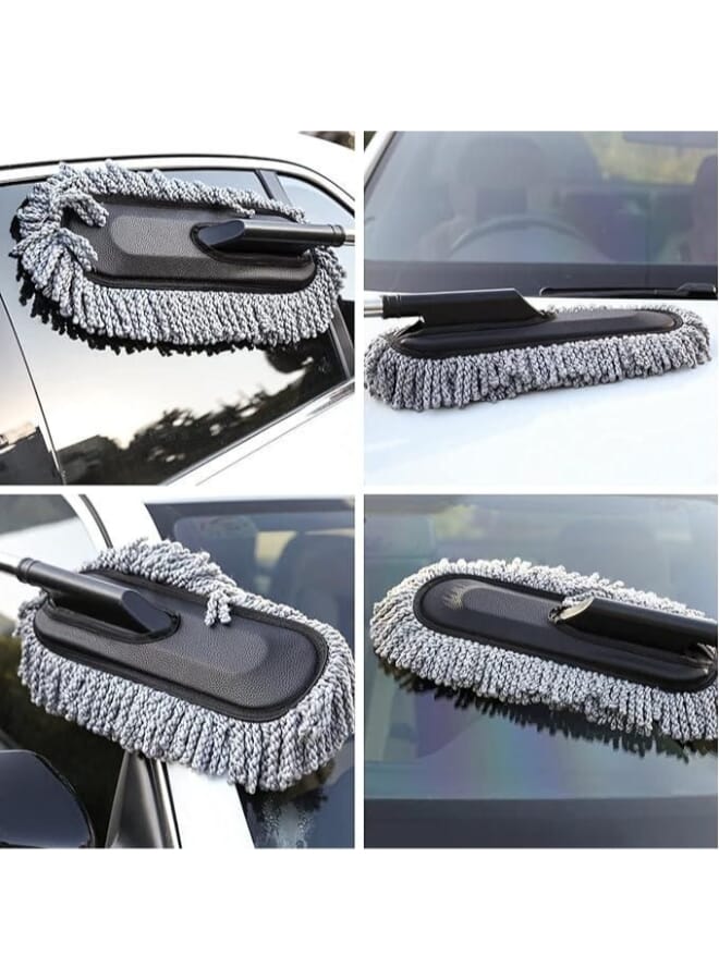 Super Soft Microfiber Car Duster with Extendable Handle - Multicolor - Image 4