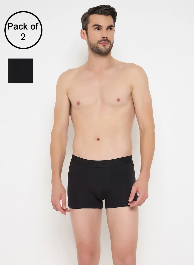 John Players John Players Pack of 2 Classic Cotton Trunks in Black