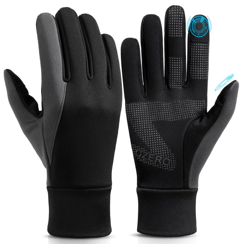 OZERO Mens Winter Gloves for Cold Weather: Touchscreen Warm Thermal Glove - Anti-Slip Lightweight Gloves for Running Cycling Driving - Image 1