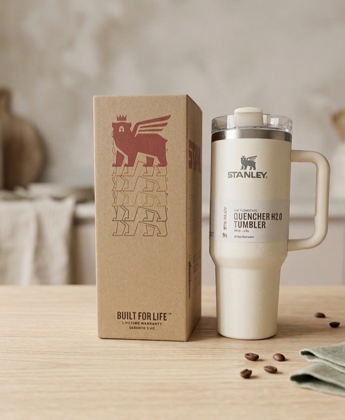 Stanley Stainless Steel Mug, (40 OZ) Stainless Steel Mug with Straw and Handle, Insulated Mug with Lid Travel Mug, Stainless Steel Coffee Mug for Hot Iced Drinks, Travel Mug with Handle - Image 1
