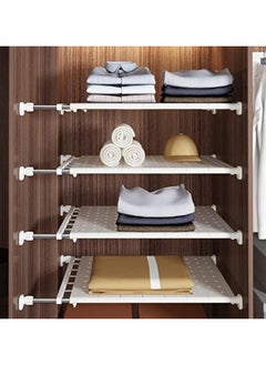 Hihonor Shelves, Bedroom Kitchen Cabinet Storage Tiered Dividers, Adjustable Storage Rack Expandable Separator Shelf for Wardrobe, Cupboard, Bookcase Compartment Collecting  - Image 1