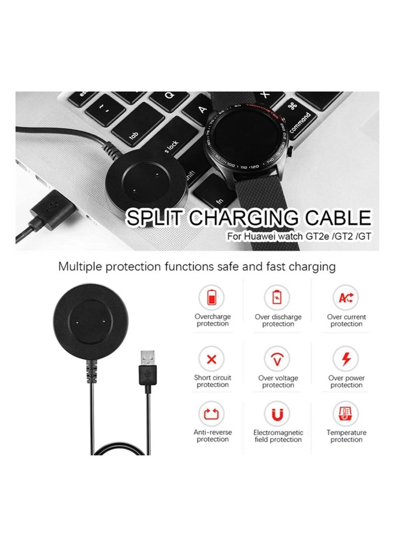 Generic - Smart Watch Charger Magnetic Charging Dock Cradle compatible with Huawei Watch GT Honor Watch Magic Smart Watch Charger -Black - Image 1