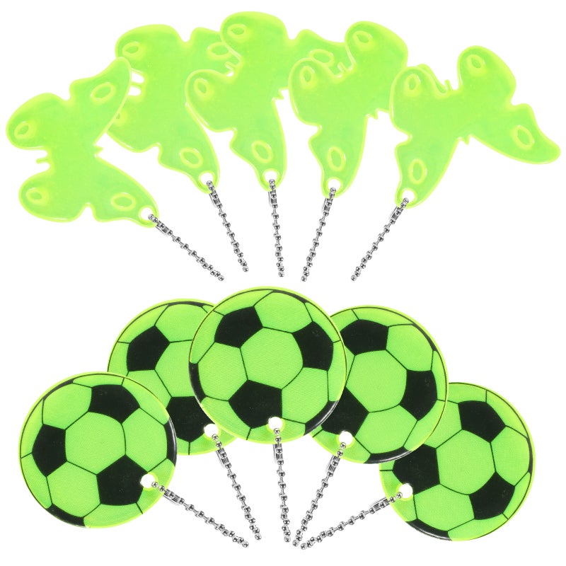 1 Set of Reflective Backpack Soccer Ornaments Butterfly Hanging Bag Pendants Mini Keychain Decors - Image 3
