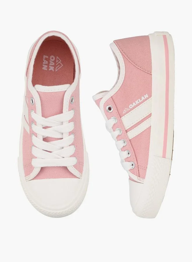 Oaklan By Shoexpress Girls Striped Lace-Up Ankle Sneakers