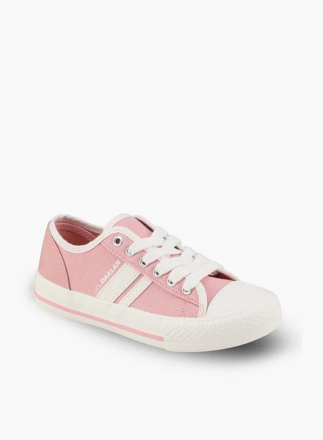 Oaklan By Shoexpress Girls Striped Lace-Up Ankle Sneakers
