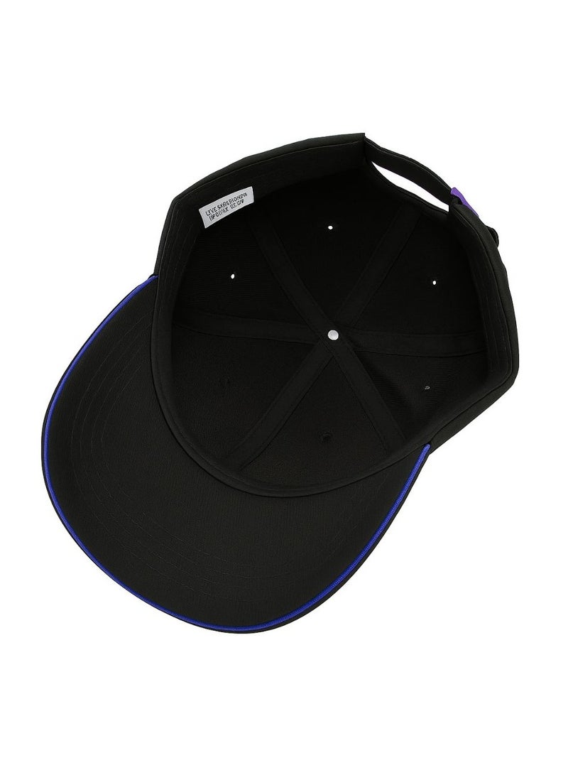 Nenoush Plain Sandwich Baseball Cotton Classic and adjustable buckle closure Cap for Unisex Black Blue Sandwich - Image 4