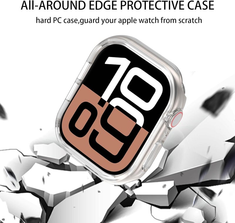 Meyaar Hard PC Bumper Case for Apple Watch Series 10,Ultra-Thin Protective Cover Frame [NO Screen Protector] for iWatch Series 10 (Clear, 46 MM) - Image 2