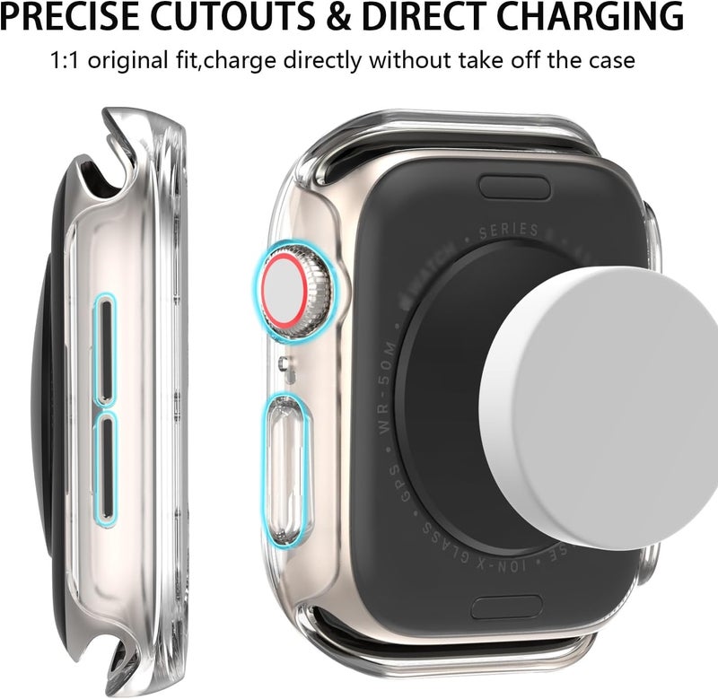 Meyaar Hard PC Bumper Case for Apple Watch Series 10,Ultra-Thin Protective Cover Frame [NO Screen Protector] for iWatch Series 10 (Clear, 46 MM) - Image 5