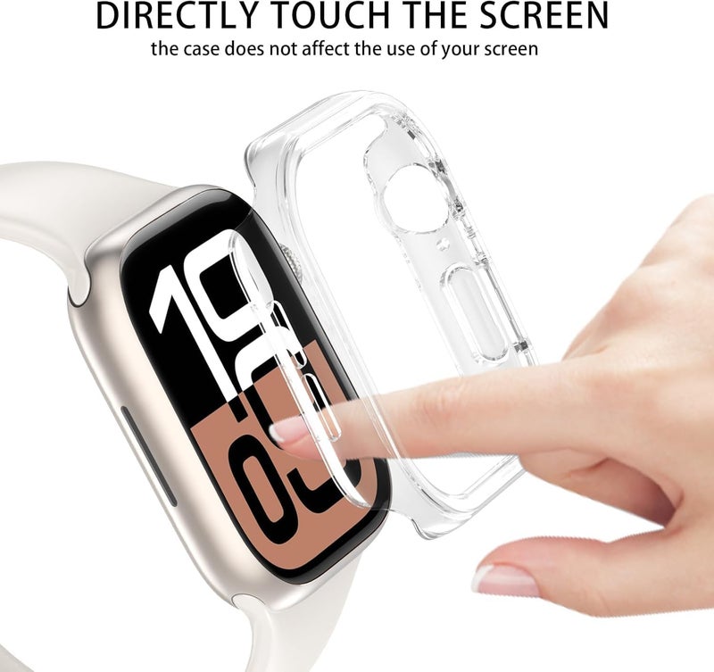Meyaar Hard PC Bumper Case for Apple Watch Series 10,Ultra-Thin Protective Cover Frame [NO Screen Protector] for iWatch Series 10 (Clear, 46 MM) - Image 4
