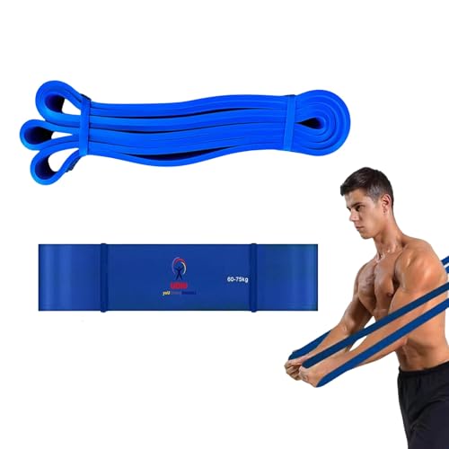 UDKI 60-75kg Blue Resistance Band - Exercise & Pull Up Bands for Home Gym Fitness - Men & Women - 100% Natural Rubber - Image 1