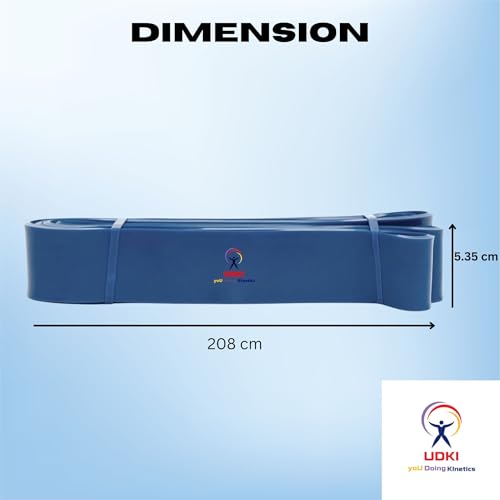 UDKI 60-75kg Blue Resistance Band - Exercise & Pull Up Bands for Home Gym Fitness - Men & Women - 100% Natural Rubber - Image 2