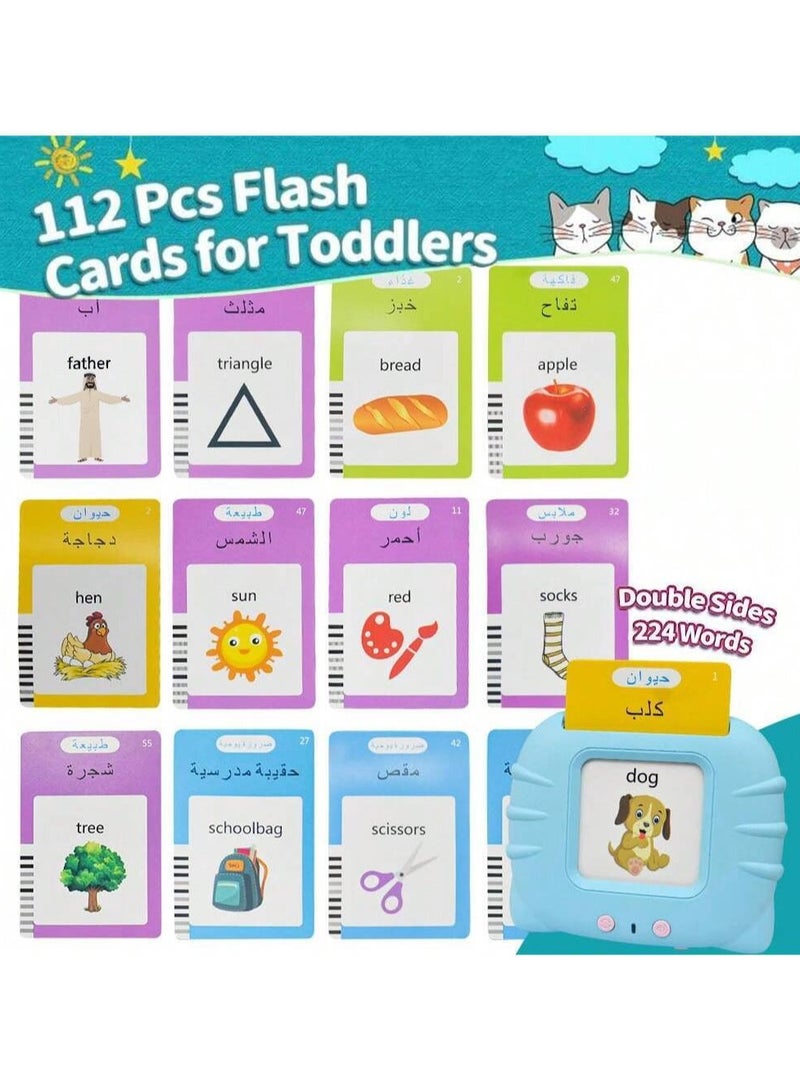 Bilingual Flash Cards in Arabic and English with 112 Sight Words for Kids – Learn Arabic and English for Children – Educational Toys multicolour - Image 3