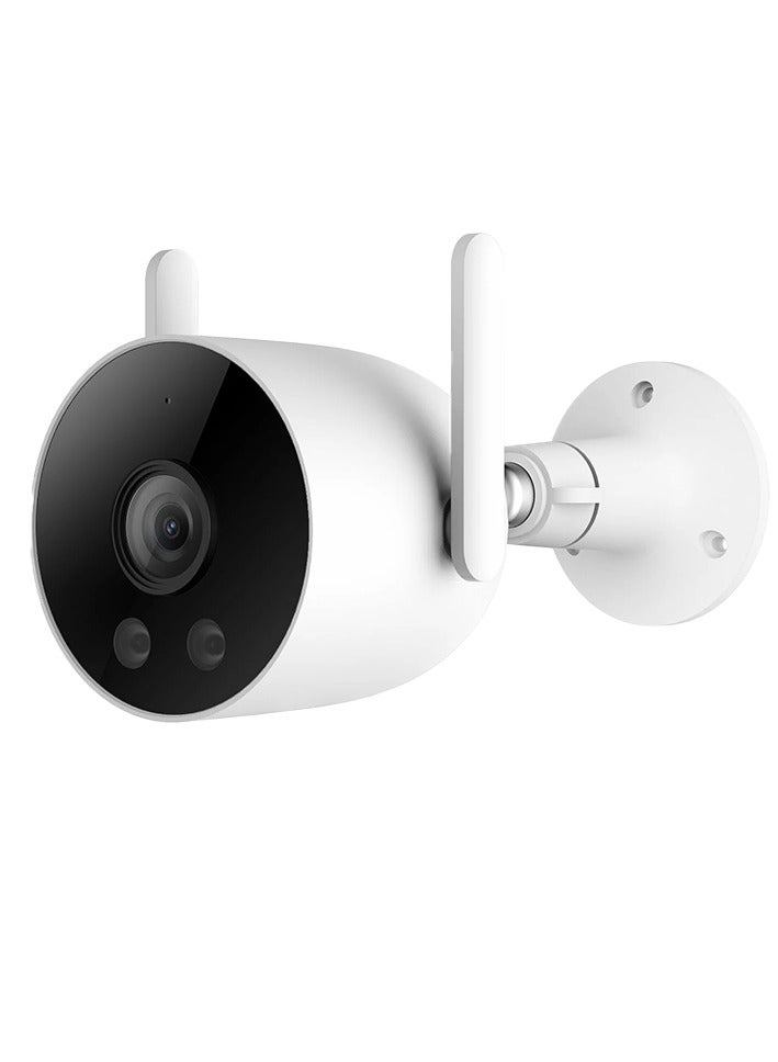 إيميلاب كاميرا مراقبة إميلاب ذكية خارجية بدقة 2K واي فاي تعمل بالكهرباء مع كشاف ضوء EC3-Lite - أبيض - Image 1