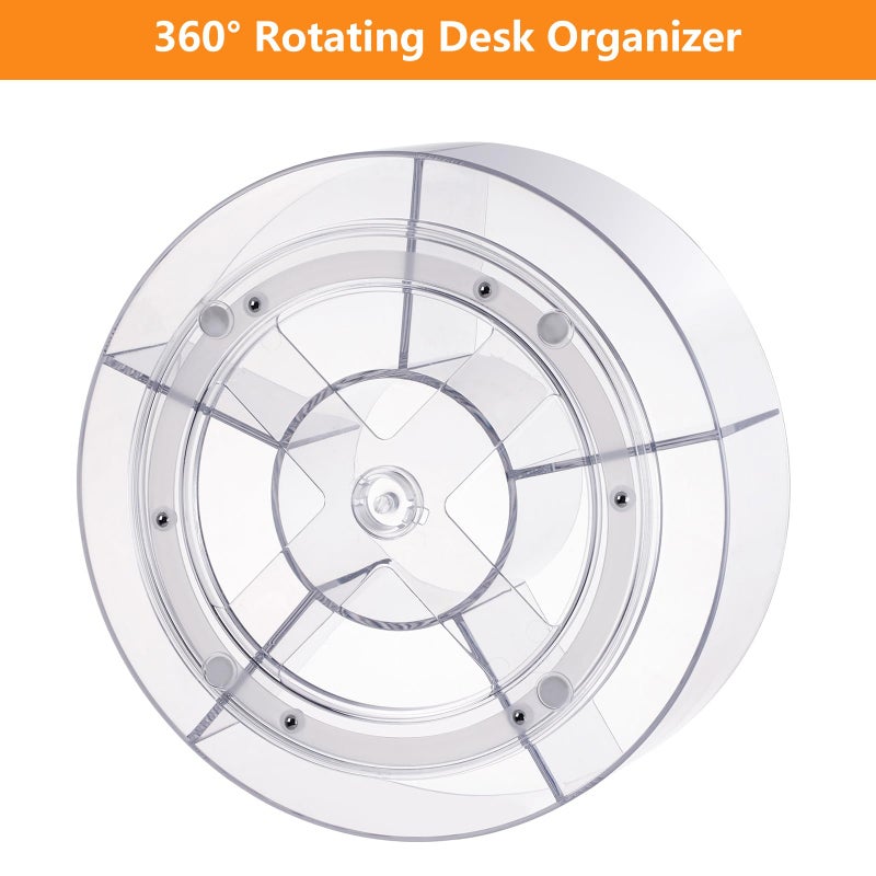 Flytreal 360 Rotating Makeup Organizer for Vanity, 10â€ Desk Acrylic Spinning Cosmetic Skincare Organizer Countertop, Large Clear Lazy Susan Round Organizer for Lotion, Lipsticks, Perfume, Brushes - Image 4