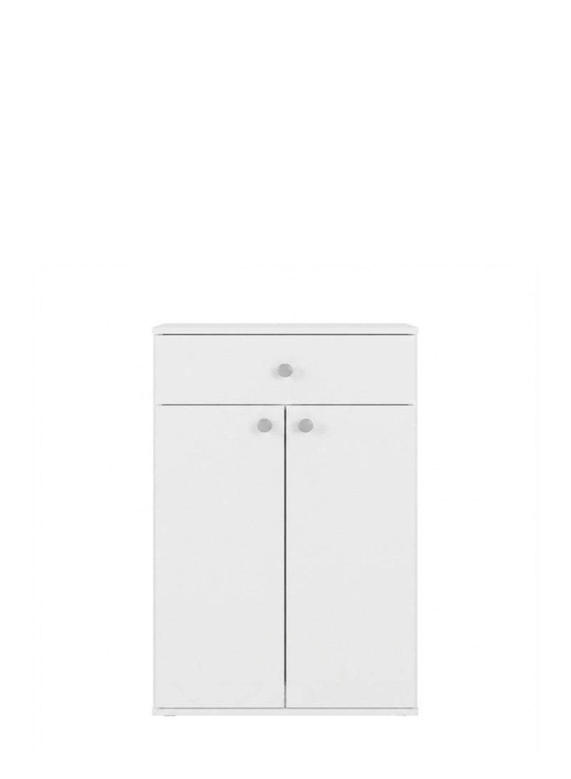 Furniture Store Modern shoe rack/shoe cabinet with a wide drawer and 5 shelves, MDF, in white, high-quality finish, from Furniture Store. - Image 3