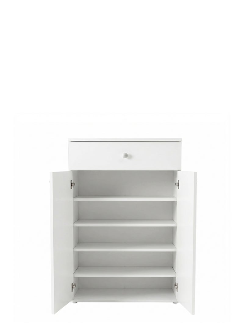 Furniture Store Modern shoe rack/shoe cabinet with a wide drawer and 5 shelves, MDF, in white, high-quality finish, from Furniture Store. - Image 4
