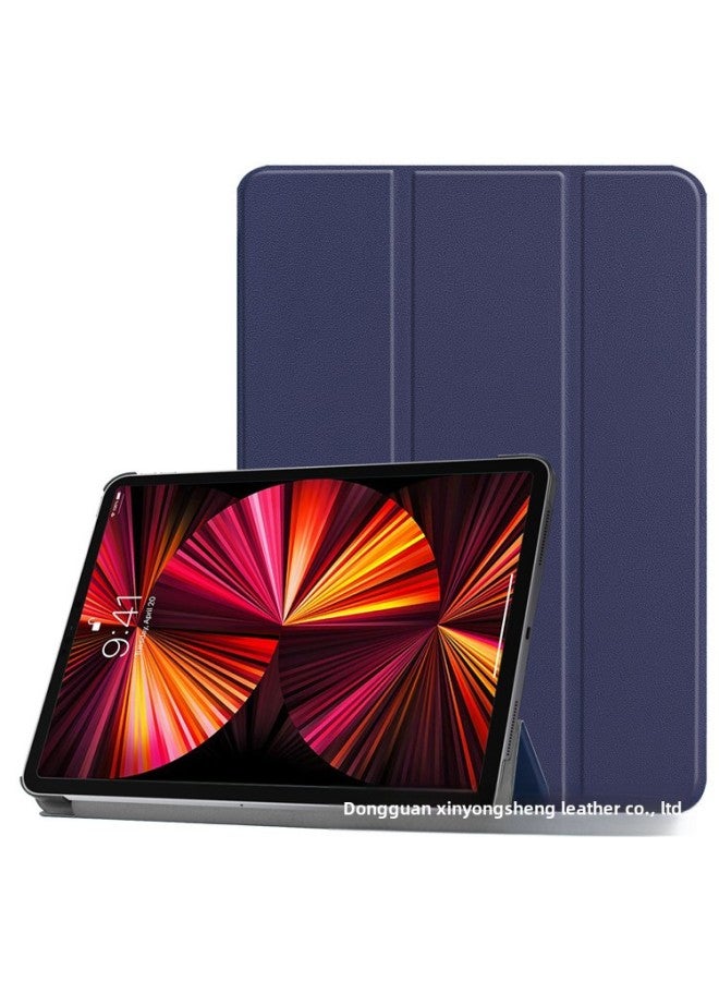 Honor PadX8a 11-inch Tablet Case Trifold Caster Stand Hard Case-Color:Dark Blue-Applicable Models:Honor Tablet X8a 11inch 2024 Model - Image 1