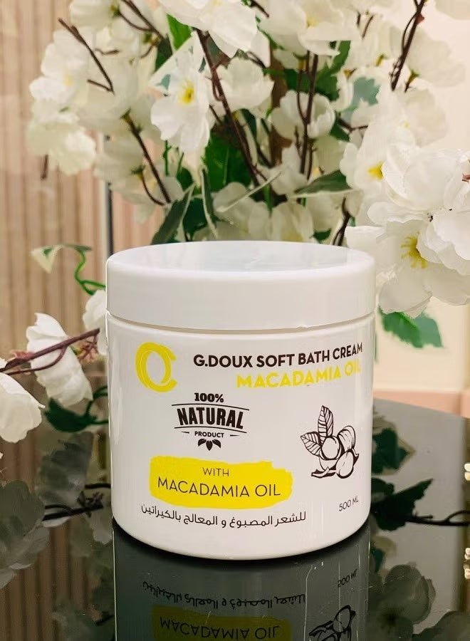 جي.دو كريم استحمام ناعم بزيت المكاديميا 500 مل - Image 2
