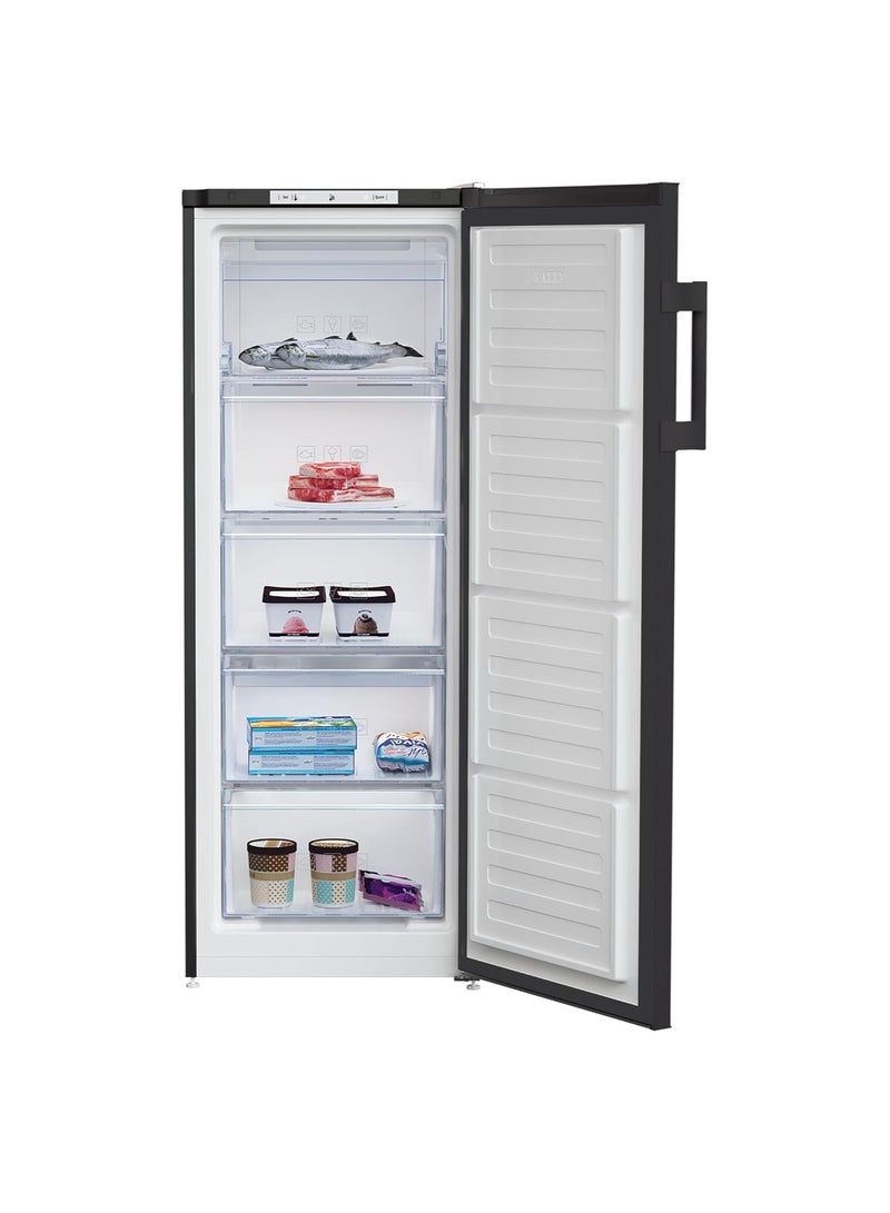 Beko Up Right Freezer - 168 Litres - 5 Drawers - Top LED Indicator - Fast Freeze RFNM200E20B Black - Image 3