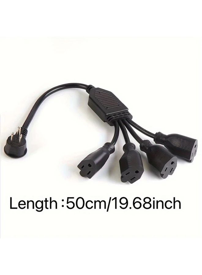 16 3 SJTW Heavy Duty Extension Cord 13A NEMA 5 15P to 5 15R 19 69 Inch Flame Retardant Black - Image 3