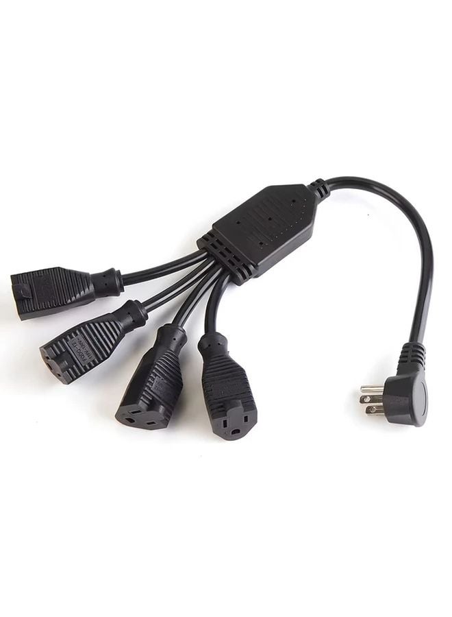 16 3 SJTW Heavy Duty Extension Cord 13A NEMA 5 15P to 5 15R 19 69 Inch Flame Retardant Black - Image 1