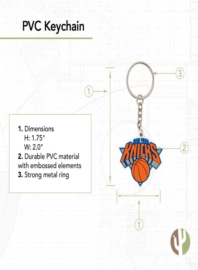 Desert Cactus New York Knicks Keychain - Official National Basketball League Key Holder for Car Keys, Backpack, Lanyard - NBA Team Gift (PVC) - Image 2