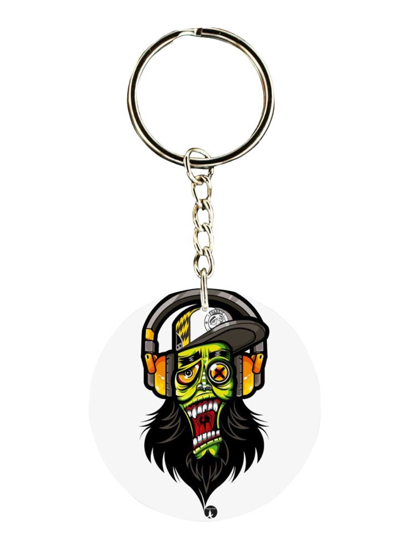 A Zombie Printed Keychain