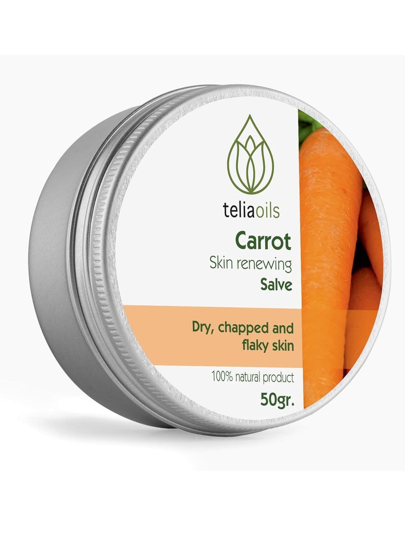 teliaoils Teliaoils Carrot Salve - Natural And Certified Organic - For Dry And Sensitive Skin - Reduces Wrinkles, Improves Skin General Health - Everyday Cleanser And Moisturizer 1.70 Oz / 50ml  - Image 3