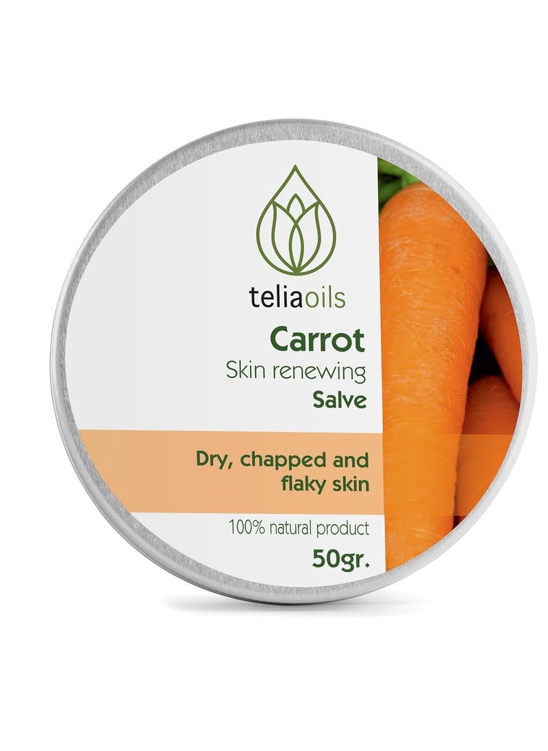 teliaoils Teliaoils Carrot Salve - Natural And Certified Organic - For Dry And Sensitive Skin - Reduces Wrinkles, Improves Skin General Health - Everyday Cleanser And Moisturizer 1.70 Oz / 50ml  - Image 2
