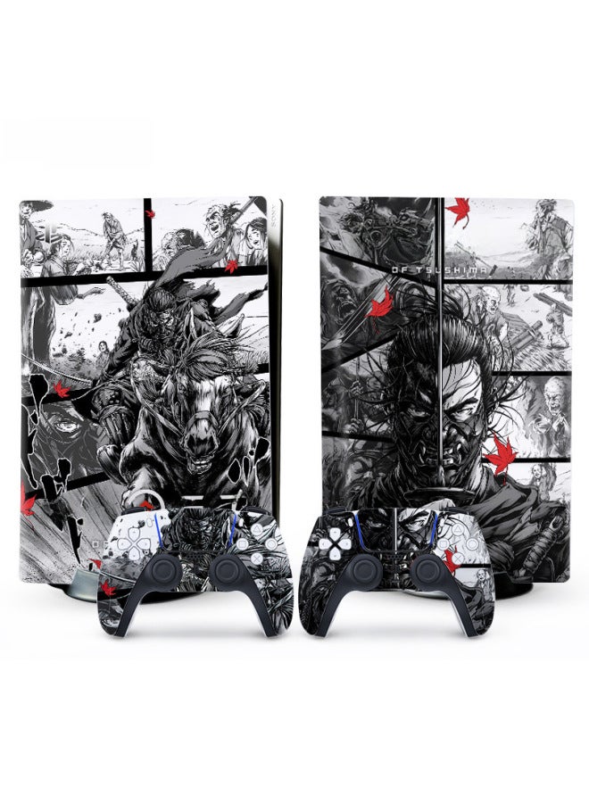 For PS5 Game Machine Sticker Digital Version Of The Whole Body Sticker PS5 Optical Drive Version Of The Digital Version Of The PS5 Sticker-Color:AL-PS5-044-OT - Image 2