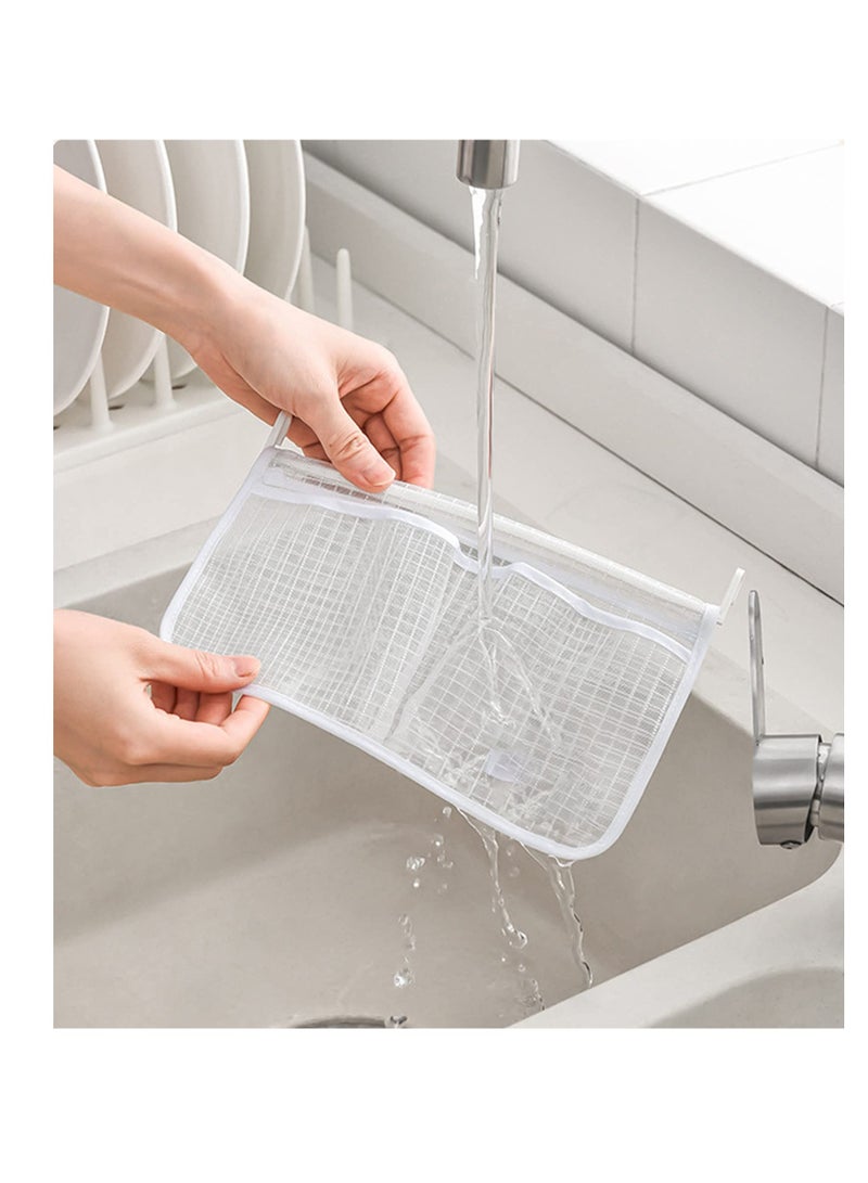 SYOSI (3 Pack) Refrigerator Door Organizer Mesh Bags SetFridge Door Organizer Fridge Storage Container Used for Kitchen Refrigerator DoorBag Storage Organizer for Small Objects WHITE  - Image 5