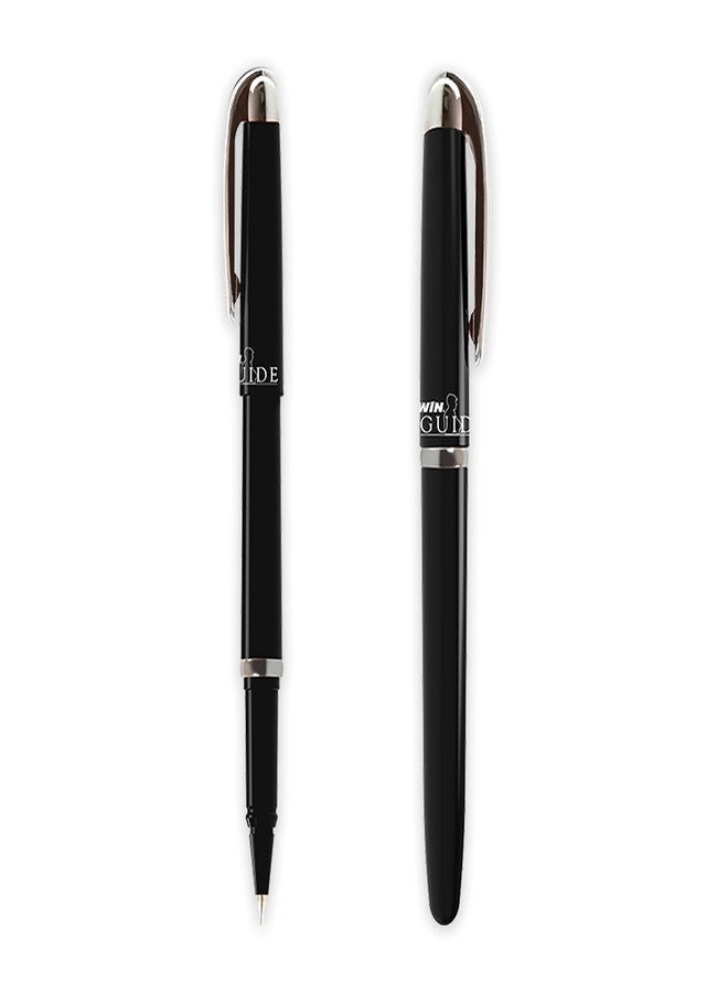 دبليو آي أن مجموعة أقلام وين جايد بول | ٢٠ قلمًا أسود مع ١٠ عبوات حبر بديلة | مجموعة أقلام أنيقة فاخرة | قلم للكتابة | رأس حاد ٠٫٦ مم | مثالية للطلاب والامتحانات | مجموعة فاخرة للإهداء - Image 2