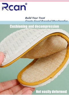 Rcan 5 Pairs Disposable Adult Guest Slippers, Open Toe Bulk Slippers, Multicolor Breathable Linen Slipper for Home, Hotel, Travel, SPA, Party  - Image 4