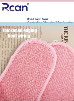 Rcan 5 Pairs Disposable Adult Guest Slippers, Open Toe Bulk Slippers, Multicolor Breathable Linen Slipper for Home, Hotel, Travel, SPA, Party  - Image 5