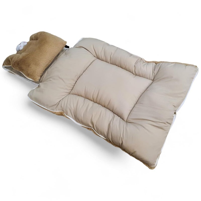 FinchGold Baby Sleeping Bag, 0-9 Months, Pure Cotton, Soft Fur, Brown Camel Color - Image 3