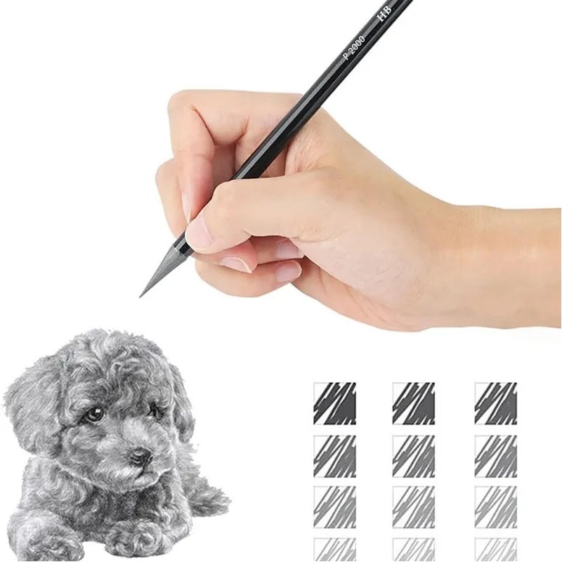 CROWNNIMREET Professional Drawing Sketching Dual Ended Pencil Art Graphite Pencil, Ideal For Drawing Art, Sketching, Shading, Artist Pencils For Beginners, Artists & Pro Artists Set Of 6 - Image 3