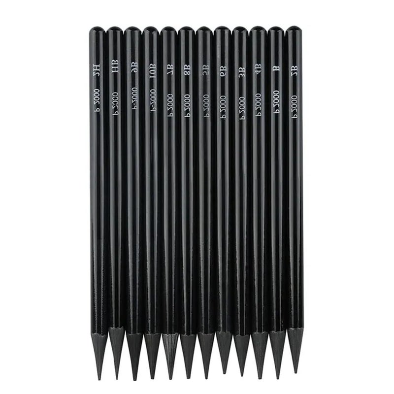 CROWNNIMREET Professional Drawing Sketching Dual Ended Pencil Art Graphite Pencil, Ideal For Drawing Art, Sketching, Shading, Artist Pencils For Beginners, Artists & Pro Artists Set Of 6 - Image 1