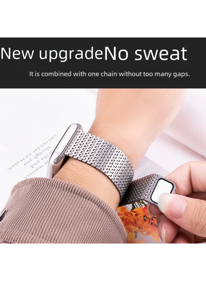 Bing Hong Apple Strap Iwatch Milanis Needle Chain Magnetic Suction Steel Strap Suitable For Applewatch Domino Strap - Image 4