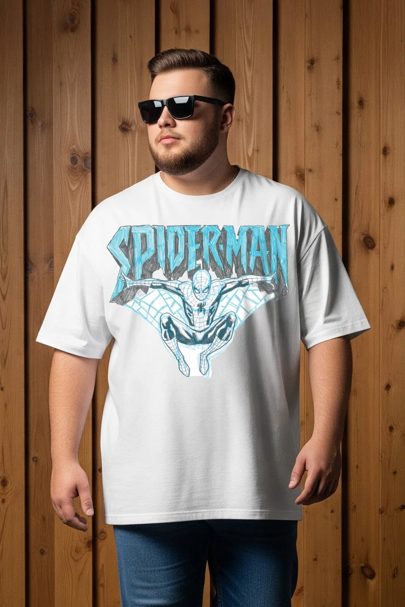 فيردو Veirdo Men’s Oversized , Plus Size  & Regular Fit T-Shirt | Premium Cotton Casual Tee