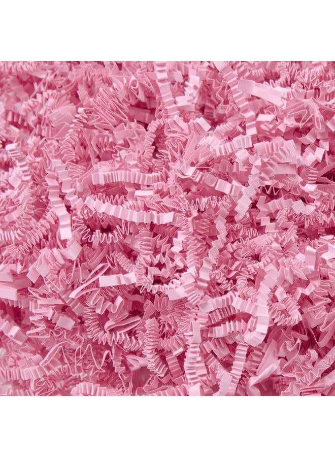 Mefleet 1/2 LB Crinkle Cut Paper Shred Filler 8 oz Light Pink Crinkle Shredded Paper for Gift Box - Gift Basket Bag Filler - Grass Cushion Stuffing for Valentine's Day, Birthday Packaging Wrapping - Image 1
