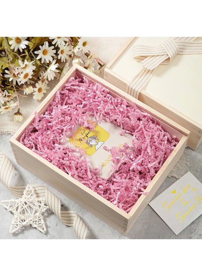 Mefleet 1/2 LB Crinkle Cut Paper Shred Filler 8 oz Light Pink Crinkle Shredded Paper for Gift Box - Gift Basket Bag Filler - Grass Cushion Stuffing for Valentine's Day, Birthday Packaging Wrapping - Image 2