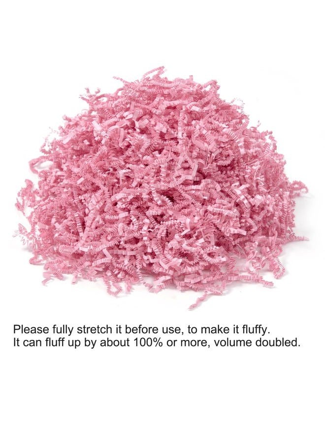 Mefleet 1/2 LB Crinkle Cut Paper Shred Filler 8 oz Light Pink Crinkle Shredded Paper for Gift Box - Gift Basket Bag Filler - Grass Cushion Stuffing for Valentine's Day, Birthday Packaging Wrapping - Image 5