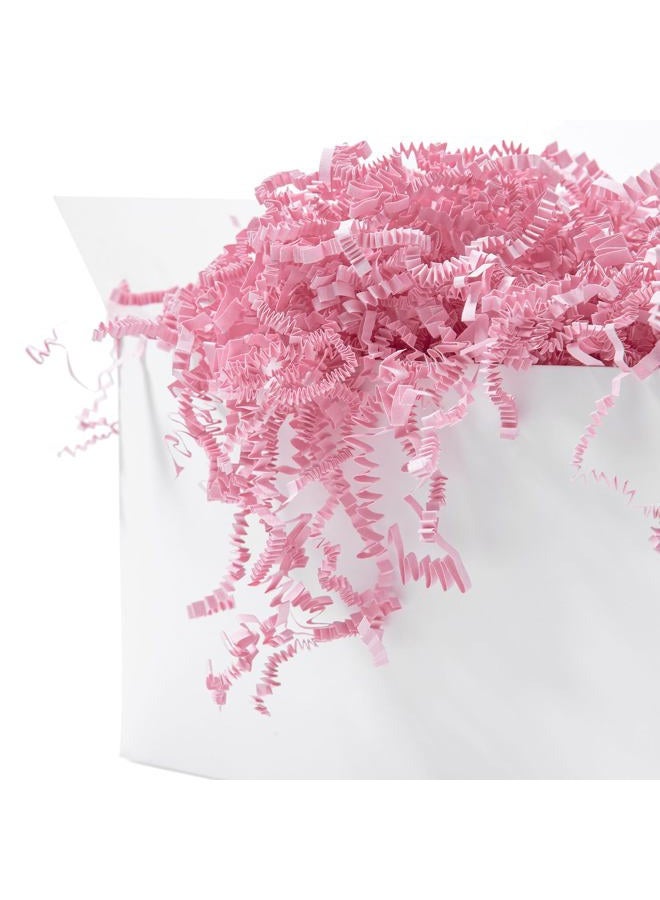 Mefleet 1/2 LB Crinkle Cut Paper Shred Filler 8 oz Light Pink Crinkle Shredded Paper for Gift Box - Gift Basket Bag Filler - Grass Cushion Stuffing for Valentine's Day, Birthday Packaging Wrapping - Image 4