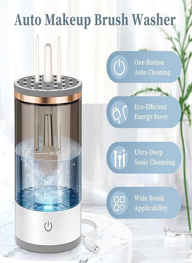 SEYROLIN Makeup Brush Cleaner | USB Automatic Cleanser | Upgraded Auto-Rotating Brush Cleanser for All Size Beauty Makeup Brushes | Portable Easy to Use and Suitable for All Brush Sizes. (Black) - Image 4
