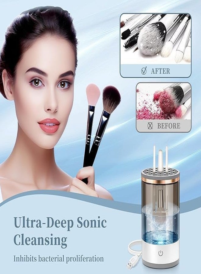 SEYROLIN Makeup Brush Cleaner | USB Automatic Cleanser | Upgraded Auto-Rotating Brush Cleanser for All Size Beauty Makeup Brushes | Portable Easy to Use and Suitable for All Brush Sizes. (Black) - Image 5
