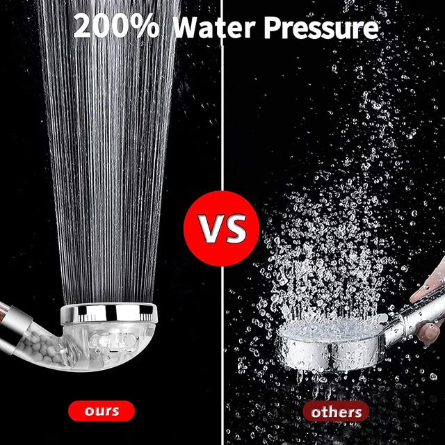 Besititli High Pressure Filter Shower Head With Replacement Hose And Bracket, 3 Mode Function Spray, Water Saving shower For Best Shower Experience, Rain Handheld Showerhead For Dry Hair & Skin - Image 2