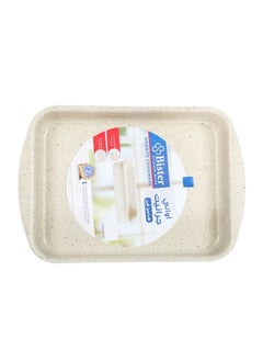 Bister Granite Rectangle OBOLONG  Baking Oven Tray (42*7.0) | Made of High-Quality | Nonstick With Flat Bottom Suitable For Oven | Beige Color.  - Image 2