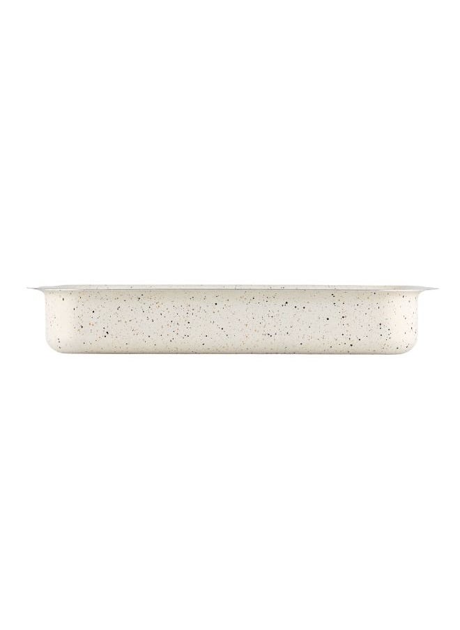 Bister - Granite Rectangle OBOLONG  Baking Oven Tray (42*7.0) | Made of High-Quality | Nonstick With Flat Bottom Suitable For Oven | Beige Color. - Image 1