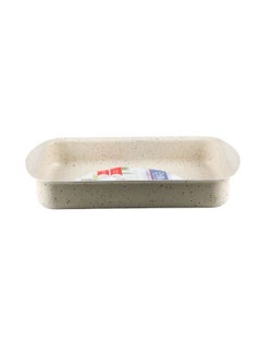 Bister Granite Rectangle OBOLONG  Baking Oven Tray (42*7.0) | Made of High-Quality | Nonstick With Flat Bottom Suitable For Oven | Beige Color.  - Image 3