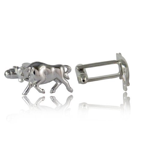 Cuff-Daddy Bull Bear Cufflinks Silver 000 with Presentation Box - Image 2